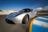 tesla roadster silver